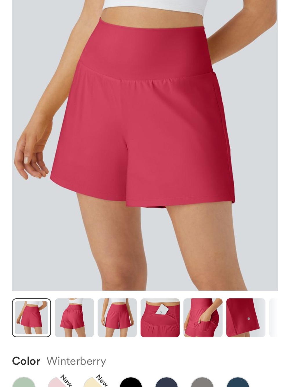 HALARA Winterberry High-Rise Athletic Shorts 5”length
